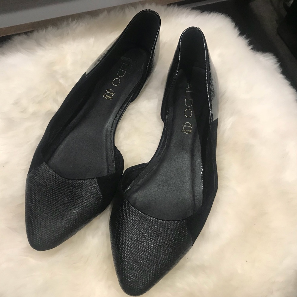 WORN ONCE - Aldo Black Flats